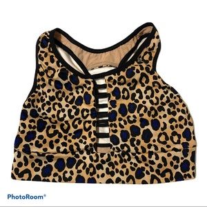 VS ladder front and back cheetah print sports bra